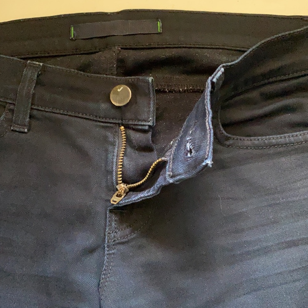 J Brand The Pencil Leg in Shadow Black Skinny Low Rise Jeans Size 25 inseam 34" - Picture 7 of 11